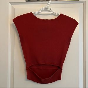 Aritzia Wilfred cut out knit top, S
